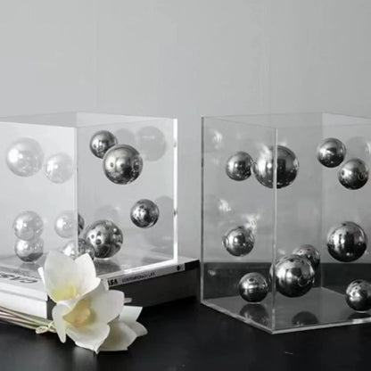 Modern Clear Acrylic Cube Display Box – Square Transparent Cover for Home Decor & Collectibles