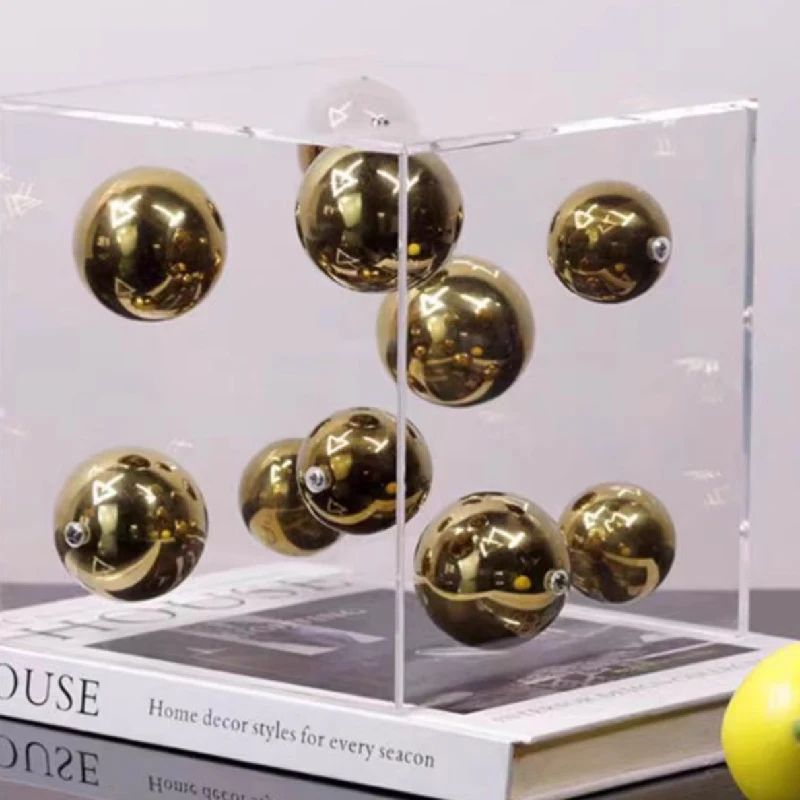 Modern Clear Acrylic Cube Display Box – Square Transparent Cover for Home Decor & Collectibles