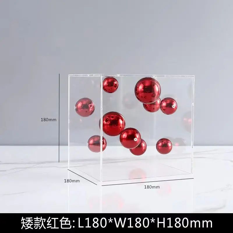 Modern Clear Acrylic Cube Display Box – Square Transparent Cover for Home Decor & Collectibles