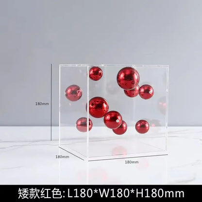 Modern Clear Acrylic Cube Display Box – Square Transparent Cover for Home Decor & Collectibles