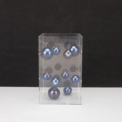 Modern Clear Acrylic Cube Display Box – Square Transparent Cover for Home Decor & Collectibles