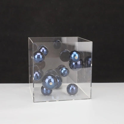 Modern Clear Acrylic Cube Display Box – Square Transparent Cover for Home Decor & Collectibles