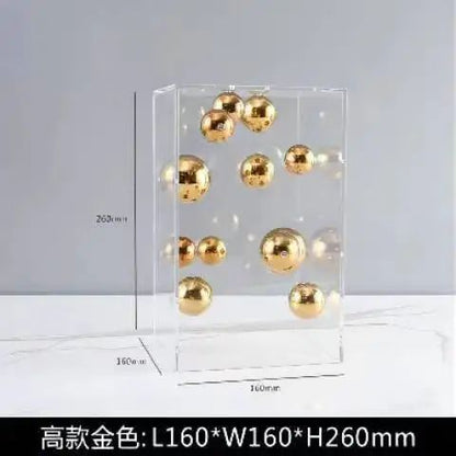Modern Clear Acrylic Cube Display Box – Square Transparent Cover for Home Decor & Collectibles
