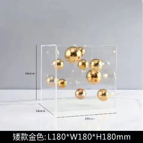 Modern Clear Acrylic Cube Display Box – Square Transparent Cover for Home Decor & Collectibles