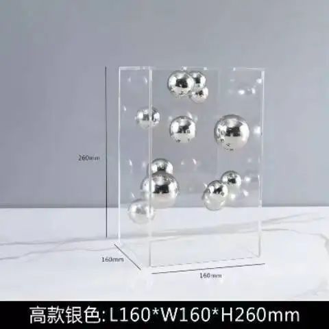 Modern Clear Acrylic Cube Display Box – Square Transparent Cover for Home Decor & Collectibles
