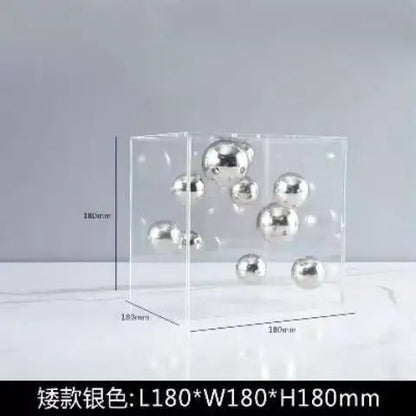Modern Clear Acrylic Cube Display Box – Square Transparent Cover for Home Decor & Collectibles
