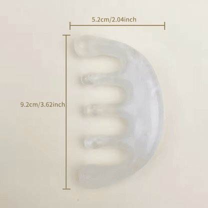 ZenPulse Five-Tooth Meridian Massage Comb Wooden Gua Sha Scalp & Head Relaxation Tool Portable