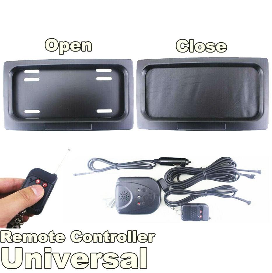 Remote Control Retractable License Plate Frame Hidden Cover for Cars and EVs