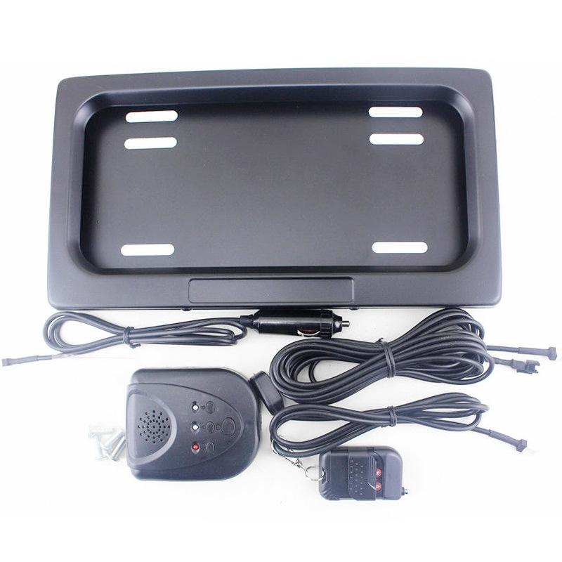 Remote Control Retractable License Plate Frame Hidden Cover for Cars and EVs
