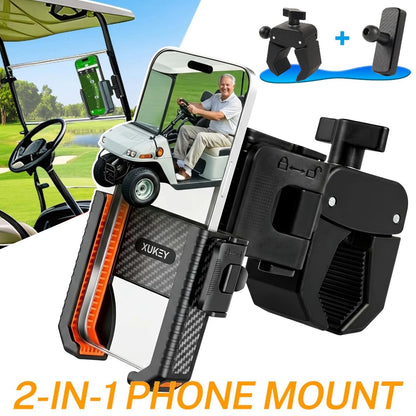 Magnetic Golf Cart Phone Holder for Club Car Yamaha with 360° Rotating Clamp Mount