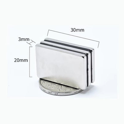 10pcs Ultra Strong N52 square neodymium magnets 1.18–1.97in Heavy Duty Magnetic Set
