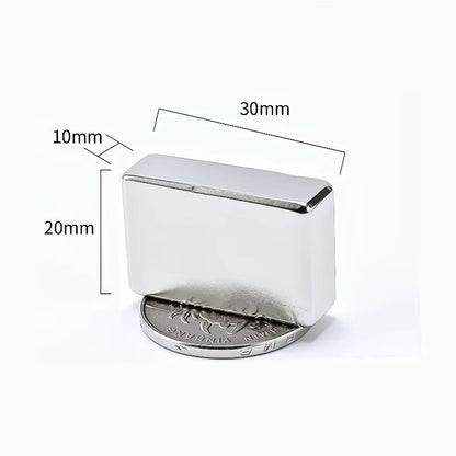 10pcs Ultra Strong N52 square neodymium magnets 1.18–1.97in Heavy Duty Magnetic Set