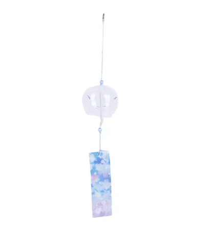 Japanese Sakura Glass Wind Chime Cherry Blossom Hanging Bell for Zen Home Decor