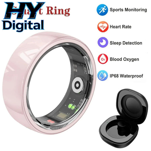 NFC Ceramic Smart Ring LED Gesture Control Health Sport Tracker
