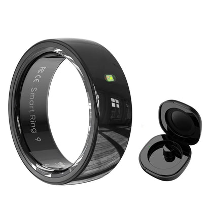 NFC Ceramic Smart Ring LED Gesture Control Health Sport Tracker