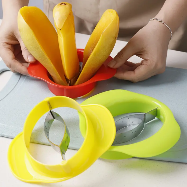 Stainless Steel Mango Slicer and Corer with Easy Grip Handles