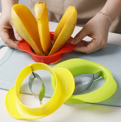 Stainless Steel Mango Slicer and Corer with Easy Grip Handles