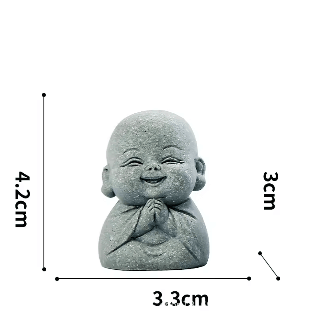 Cute Zen Monk Statue Set – Serene Meditation Decor for Home, Desk & Garden