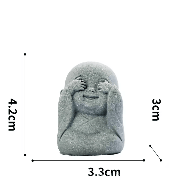 Cute Zen Monk Statue Set – Serene Meditation Decor for Home, Desk & Garden
