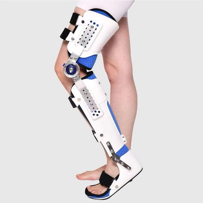 Orthopedic Adjustable Knee Brace, Ankle Foot Medical Support for Meniscus Injury Pain Relief and Rehabilitation