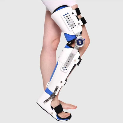 Orthopedic Adjustable Knee Brace, Ankle Foot Medical Support for Meniscus Injury Pain Relief and Rehabilitation
