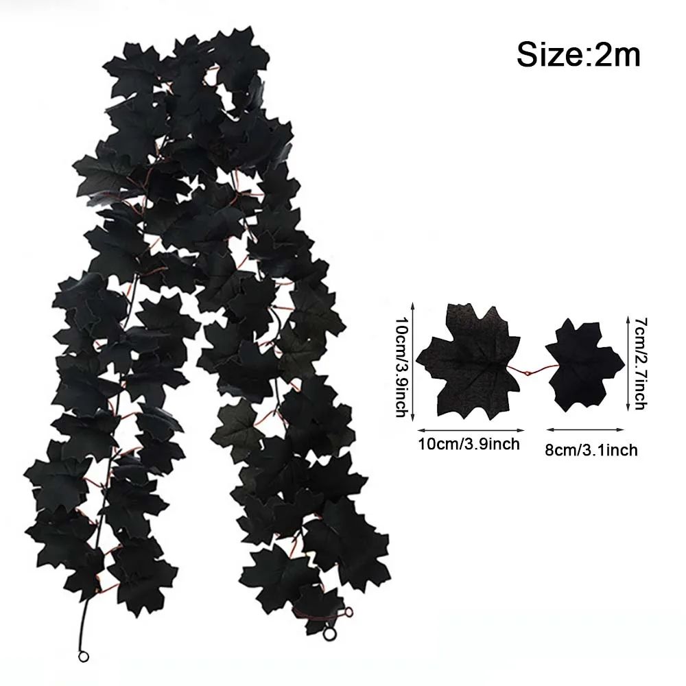 Harvest Glow Artificial Maple Leaf Garland for Fireplace, Wedding & Thanksgiving Decor