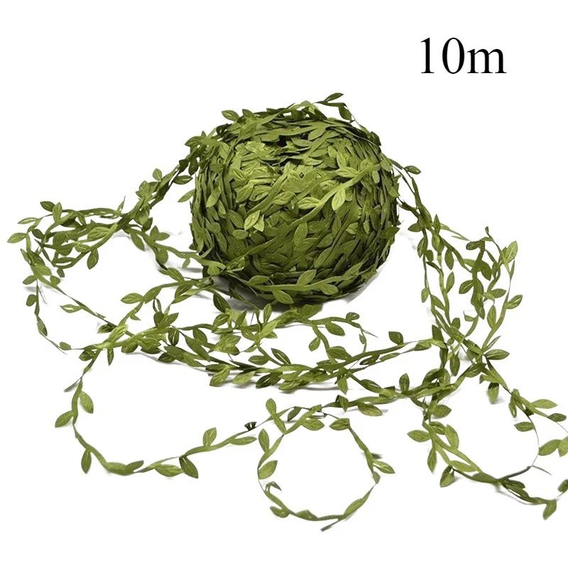 Artificial Vine Ribbon Green Leaf Garland for Wedding Greenery Decor and DIY Wreath Crafts