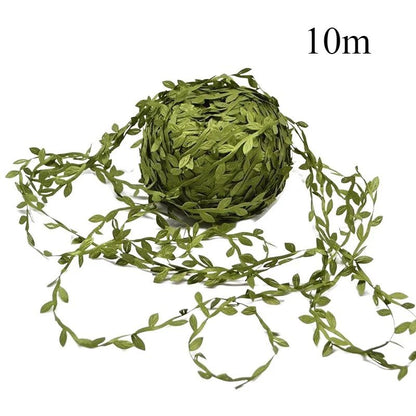 Artificial Vine Ribbon Green Leaf Garland for Wedding Greenery Decor and DIY Wreath Crafts