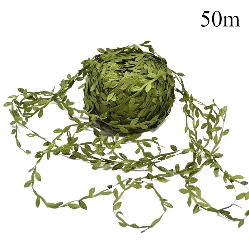 Artificial Vine Ribbon Green Leaf Garland for Wedding Greenery Decor and DIY Wreath Crafts