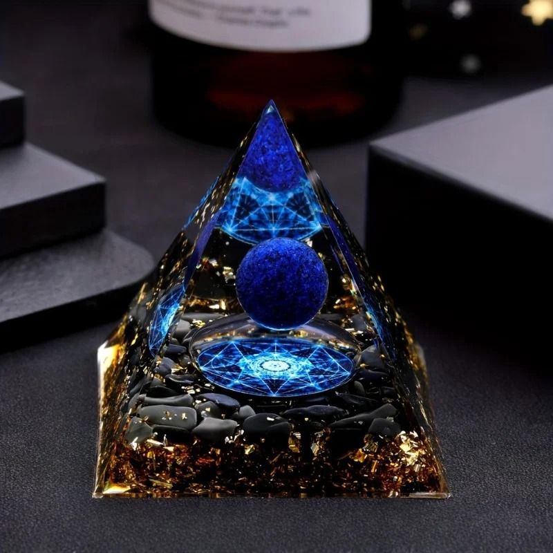 Elegant Lapis Lazuli Crystal Geometric Decor Set