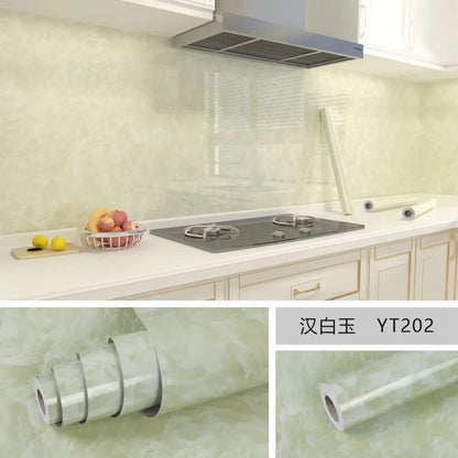 Marble Peel and Stick Wallpaper Waterproof Self Adhesive Kitchen Wall Sticker Roll