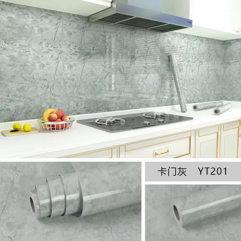 Marble Peel and Stick Wallpaper Waterproof Self Adhesive Kitchen Wall Sticker Roll