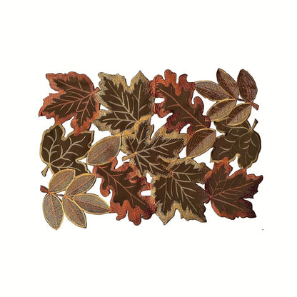 Autumn Maple Leaf Table Runner – Rustic Farmhouse Thanksgiving Table Decor