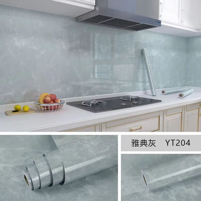 Marble Peel and Stick Wallpaper Waterproof Self Adhesive Kitchen Wall Sticker Roll