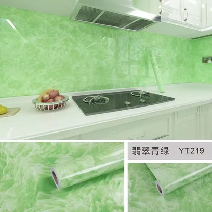 Marble Peel and Stick Wallpaper Waterproof Self Adhesive Kitchen Wall Sticker Roll