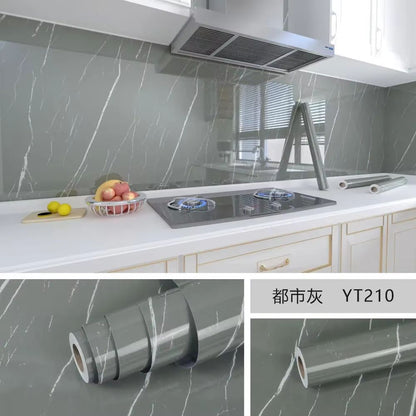 Marble Peel and Stick Wallpaper Waterproof Self Adhesive Kitchen Wall Sticker Roll