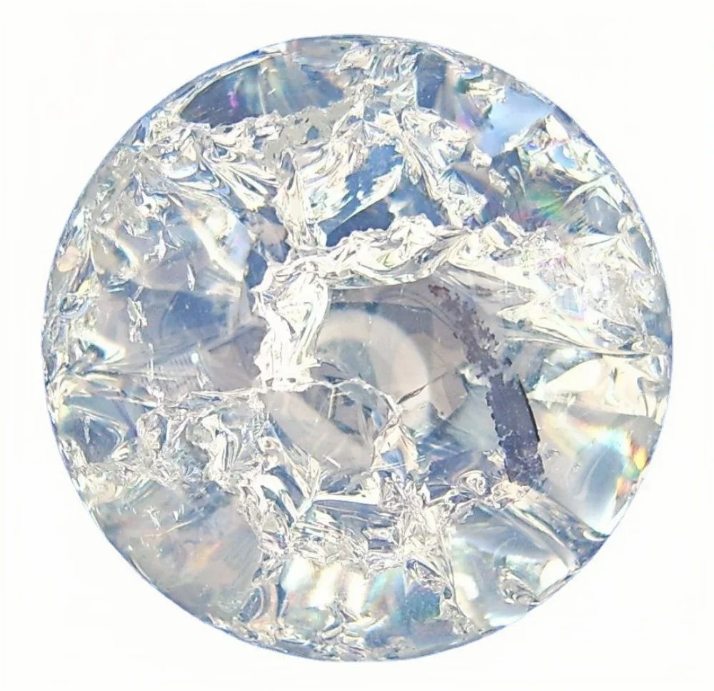 Ice Crack Crystal Glass Ball – K9 Quartz Feng Shui Magic Sphere Home Decor
