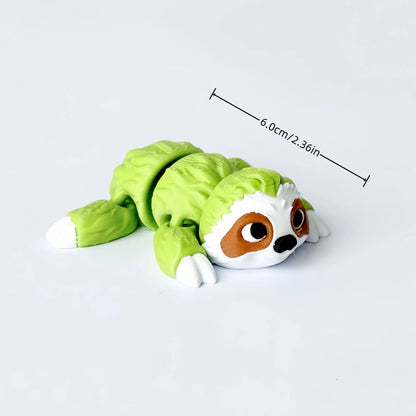 3D Articulated Sloth and Koala Figurines Set