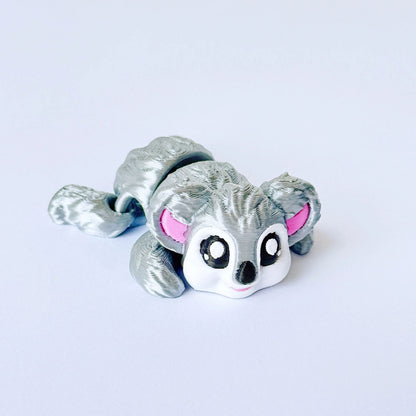 3D Articulated Sloth and Koala Figurines Set
