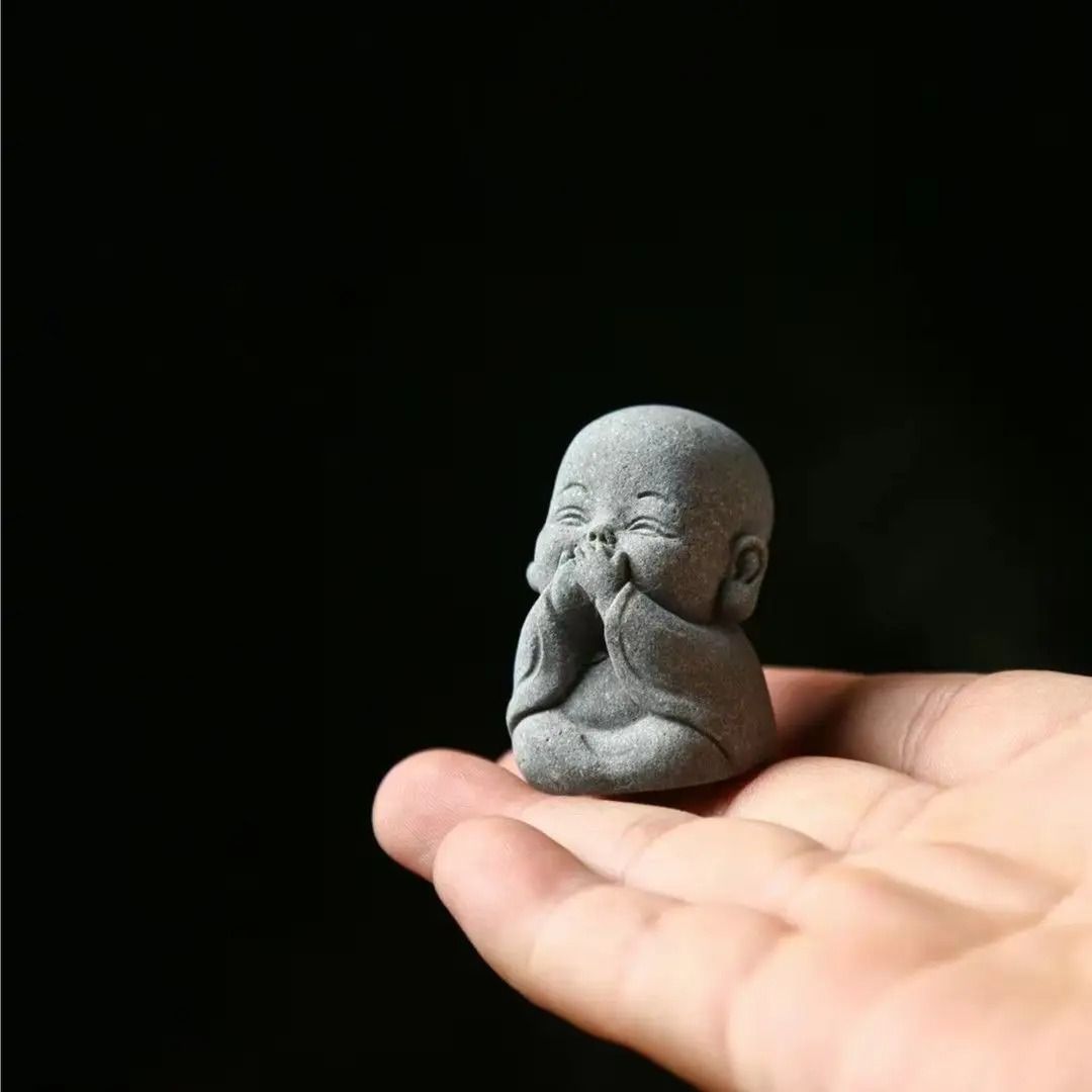 Zen Monk Statue Set Cute Little Monk Figurines Meditation Home Decor
