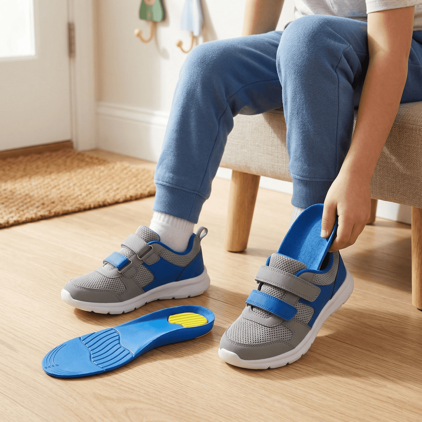 Kids Orthotic Insoles for Flat Feet and Arch Support with Comfortable Sports Cushioning