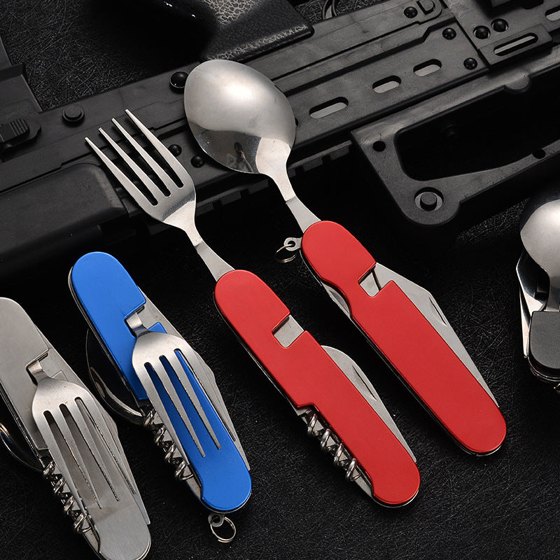 Folding Camping Utensil Set Portable Outdoor Tableware Kit