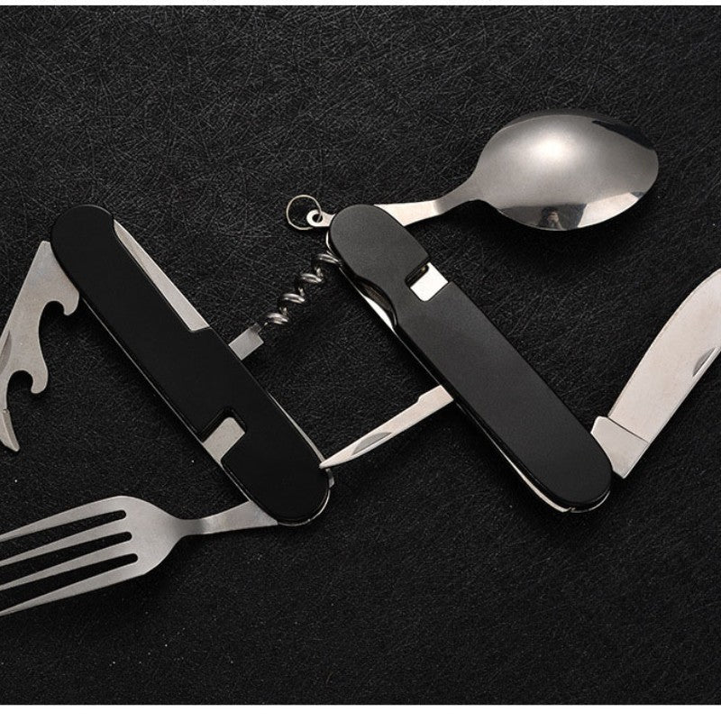 Folding Camping Utensil Set Portable Outdoor Tableware Kit