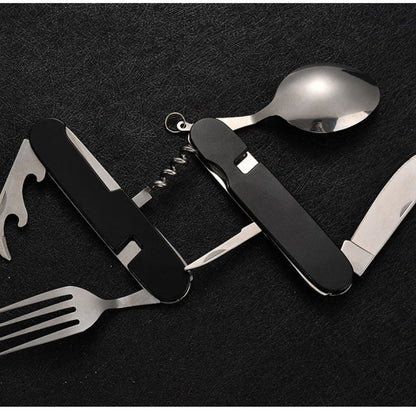 Folding Camping Utensil Set Portable Outdoor Tableware Kit