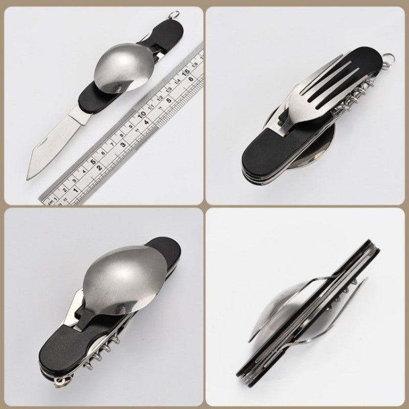 Folding Camping Utensil Set Portable Outdoor Tableware Kit