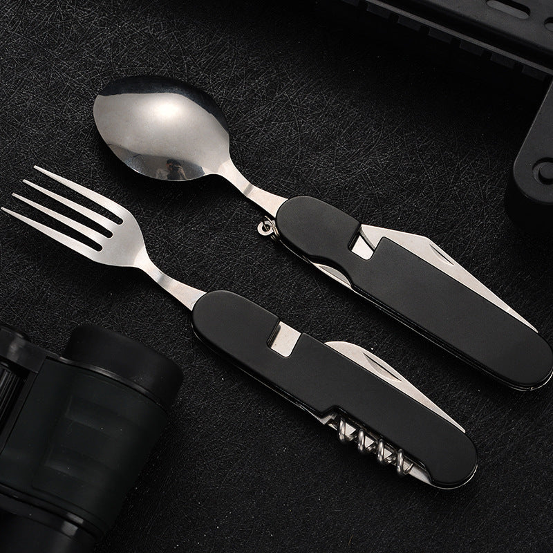 Folding Camping Utensil Set Portable Outdoor Tableware Kit