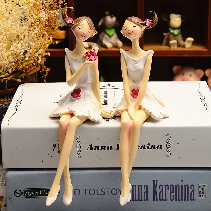 Elegant Angel & Fairy Garden Figurine Set – Resin Angel Statues for Home & Wedding Decor