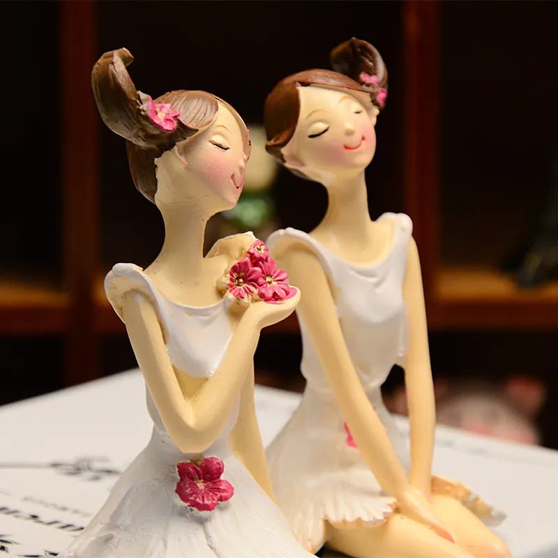 Elegant Angel & Fairy Garden Figurine Set – Resin Angel Statues for Home & Wedding Decor