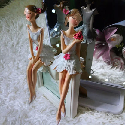 Elegant Angel & Fairy Garden Figurine Set – Resin Angel Statues for Home & Wedding Decor
