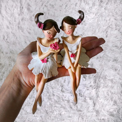 Elegant Angel & Fairy Garden Figurine Set – Resin Angel Statues for Home & Wedding Decor